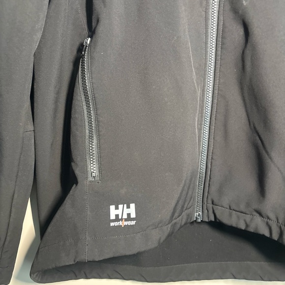 Helly Hansen Black Zip-Up Softshell Jacket with Reflective Trim - Picture 3 of 7